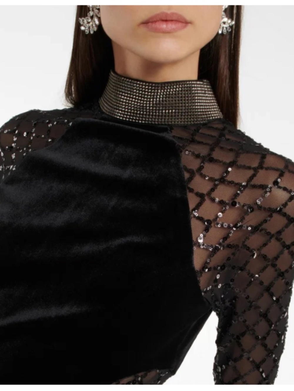 Rebecca Vallance Onyx Velvet Black Maxi Evening Gown